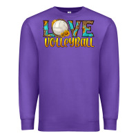 Purple love volleyball Premium Sweatshirt - HRA Design Shop