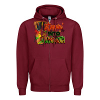 Burgundy Steppin' into Juneteenth black fashion girl Zipper Hoodie - RanaPortraitStore
