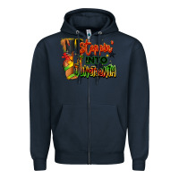 Navy Steppin' into Juneteenth black fashion girl Zipper Hoodie - RanaPortraitStore