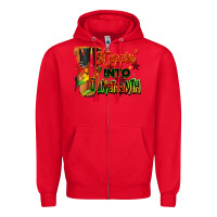 Red Steppin' into Juneteenth black fashion girl Zipper Hoodie - RanaPortraitStore