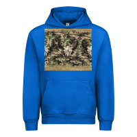 Cobalt camouflage bull skull Urban Hoodie - Jasminsmagicworld