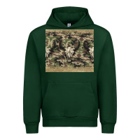 Forest Green camouflage bull skull Urban Hoodie - Jasminsmagicworld