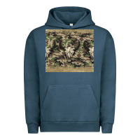 Pigment Midnight Navy camouflage bull skull Urban Hoodie - Jasminsmagicworld