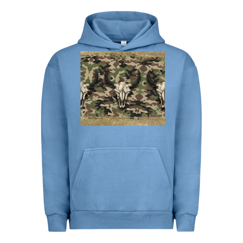 Camouflage Bull Skull Urban Hoodie by Jasminsmagicworld | Teevron