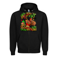 Black Steppin' into Juneteenth sneaker and heel afro wom Zipper Hoodie - RanaPortraitStore