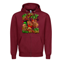 Burgundy Steppin' into Juneteenth sneaker and heel afro wom Zipper Hoodie - RanaPortraitStore