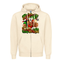 Sandshell Steppin' into Juneteenth sneaker and heel afro wom Zipper Hoodie - RanaPortraitStore