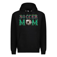 Black soccer mom with leopard ball and serape leopard Premium Hoodie - Artiststas