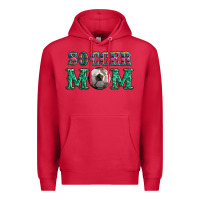 Cardinal soccer mom with leopard ball and serape leopard Premium Hoodie - Artiststas
