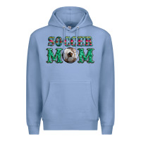 Colony Blue soccer mom with leopard ball and serape leopard Premium Hoodie - Artiststas