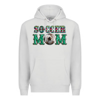 Dove Grey soccer mom with leopard ball and serape leopard Premium Hoodie - Artiststas