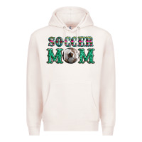 Pale Pink soccer mom with leopard ball and serape leopard Premium Hoodie - Artiststas