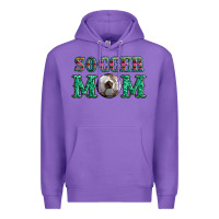 Purple soccer mom with leopard ball and serape leopard Premium Hoodie - Artiststas