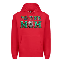 Red soccer mom with leopard ball and serape leopard Premium Hoodie - Artiststas