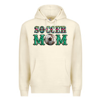 Sandshell soccer mom with leopard ball and serape leopard Premium Hoodie - Artiststas