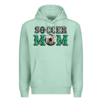 Seafoam soccer mom with leopard ball and serape leopard Premium Hoodie - Artiststas