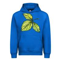 Cobalt green leaf Urban Hoodie - BarkalooDesign