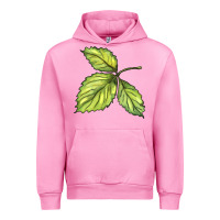 Fuchsia Pink green leaf Urban Hoodie - BarkalooDesign