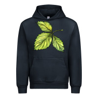 Navy green leaf Urban Hoodie - BarkalooDesign