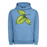 Pigment Pebble Blue green leaf Urban Hoodie - BarkalooDesign