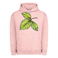 Pigment Salmon green leaf Urban Hoodie - BarkalooDesign