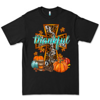 Black thankful cross Premium Tee - RacoonDesign