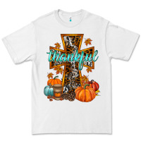 White thankful cross Premium Tee - RacoonDesign
