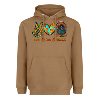 Toasted Coconut peace love thankful Heavyweight Hoodie - RanaPortraitStore