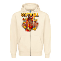 Sandshell Softball life afro girl sneakers Zipper Hoodie - RanaPortraitStore