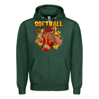 Sports Green Softball life afro girl sneakers Zipper Hoodie - RanaPortraitStore