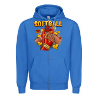 True Royal Softball life afro girl sneakers Zipper Hoodie - RanaPortraitStore