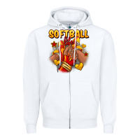 Softball Life Afro Girl Sneakers Zipper Hoodie | Teevron