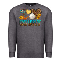 Charcoal Heather my heart is on that court Premium Sweatshirt - HRA Design Shop