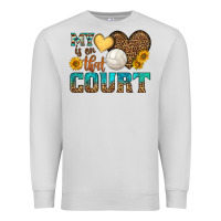Dove Grey my heart is on that court Premium Sweatshirt - HRA Design Shop