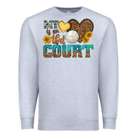 Heather Grey my heart is on that court Premium Sweatshirt - HRA Design Shop