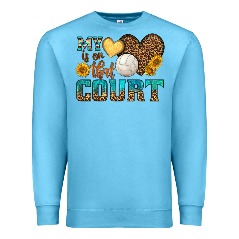 My Heart Is On That Court Premium Sweatshirt by HRA Design Shop | Teevron