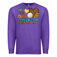 Purple my heart is on that court Premium Sweatshirt - HRA Design Shop