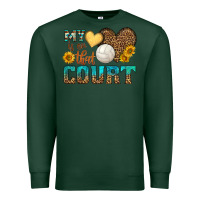 Sports Green my heart is on that court Premium Sweatshirt - HRA Design Shop
