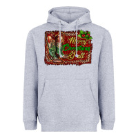 Heather Grey merry christmas y'all boots Heavyweight Hoodie - RanaPortraitStore