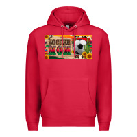 Cardinal soccer mom with ball and sunflower cactus serape licanse plate Premium Hoodie - Artiststas