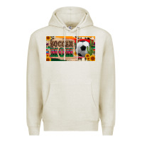 Oatmeal Heather soccer mom with ball and sunflower cactus serape licanse plate Premium Hoodie - Artiststas