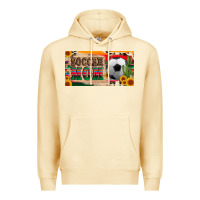 Pina Colada soccer mom with ball and sunflower cactus serape licanse plate Premium Hoodie - Artiststas