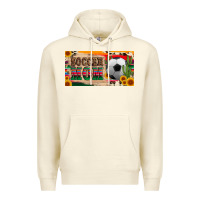 Sandshell soccer mom with ball and sunflower cactus serape licanse plate Premium Hoodie - Artiststas