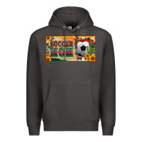Smoke soccer mom with ball and sunflower cactus serape licanse plate Premium Hoodie - Artiststas