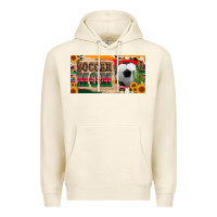 Tofu soccer mom with ball and sunflower cactus serape licanse plate Premium Hoodie - Artiststas