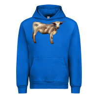 Cobalt Texas Longhorn Heifer Urban Hoodie - LillyAllenDesigns