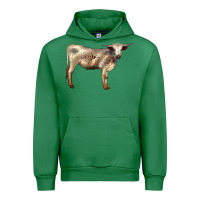 Emerald Texas Longhorn Heifer Urban Hoodie - LillyAllenDesigns