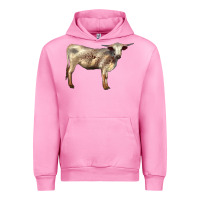 Fuchsia Pink Texas Longhorn Heifer Urban Hoodie - LillyAllenDesigns
