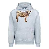Heather Grey Texas Longhorn Heifer Urban Hoodie - LillyAllenDesigns