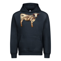 Navy Texas Longhorn Heifer Urban Hoodie - LillyAllenDesigns